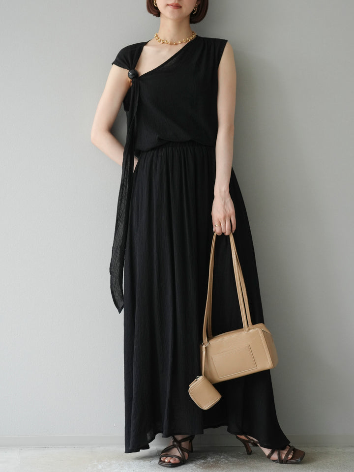 [SET]ビーズモチーフ楊柳ブラウス＆フレアスカートSET UP(2set)