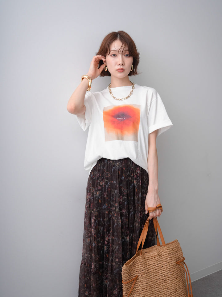 [SET]ニュアンスフローラルフォトTEE+ニュアンスフローラルフォトTEE(2set)