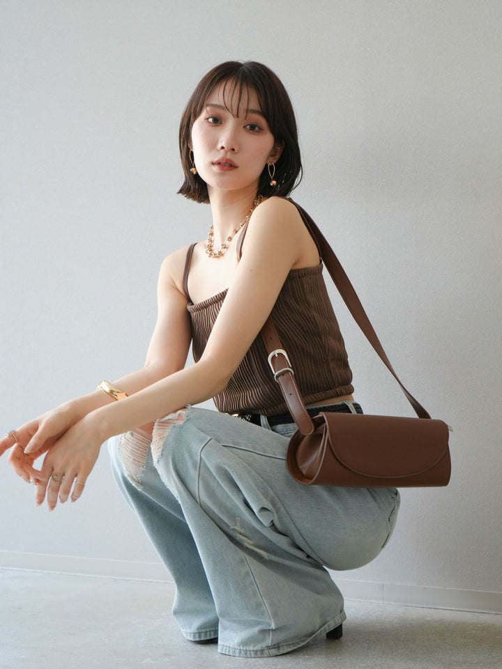 [SET]ウェーブパイピングカップ付ベアキャミソール+ウェーブパイピングカップ付ベアキャミソール(2set)