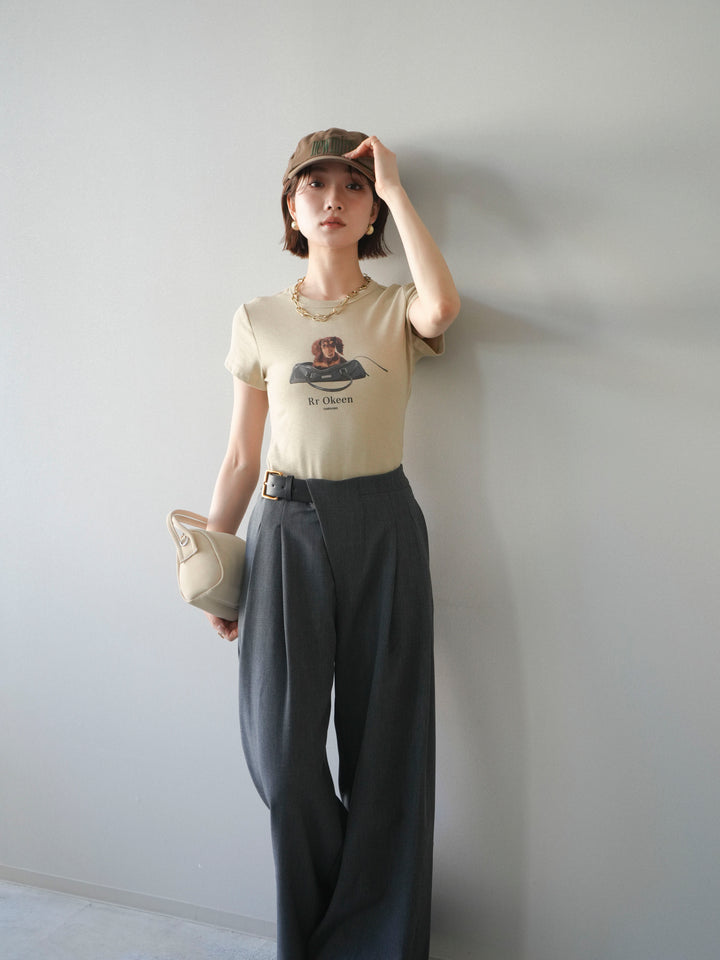 【預購】狗狗迷你T卹/米色