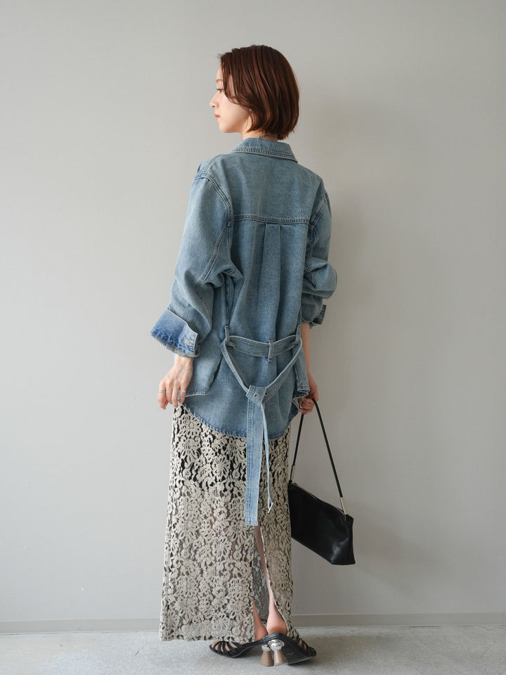 [SET]フルレースキャミ＆IラインスカートSET UP