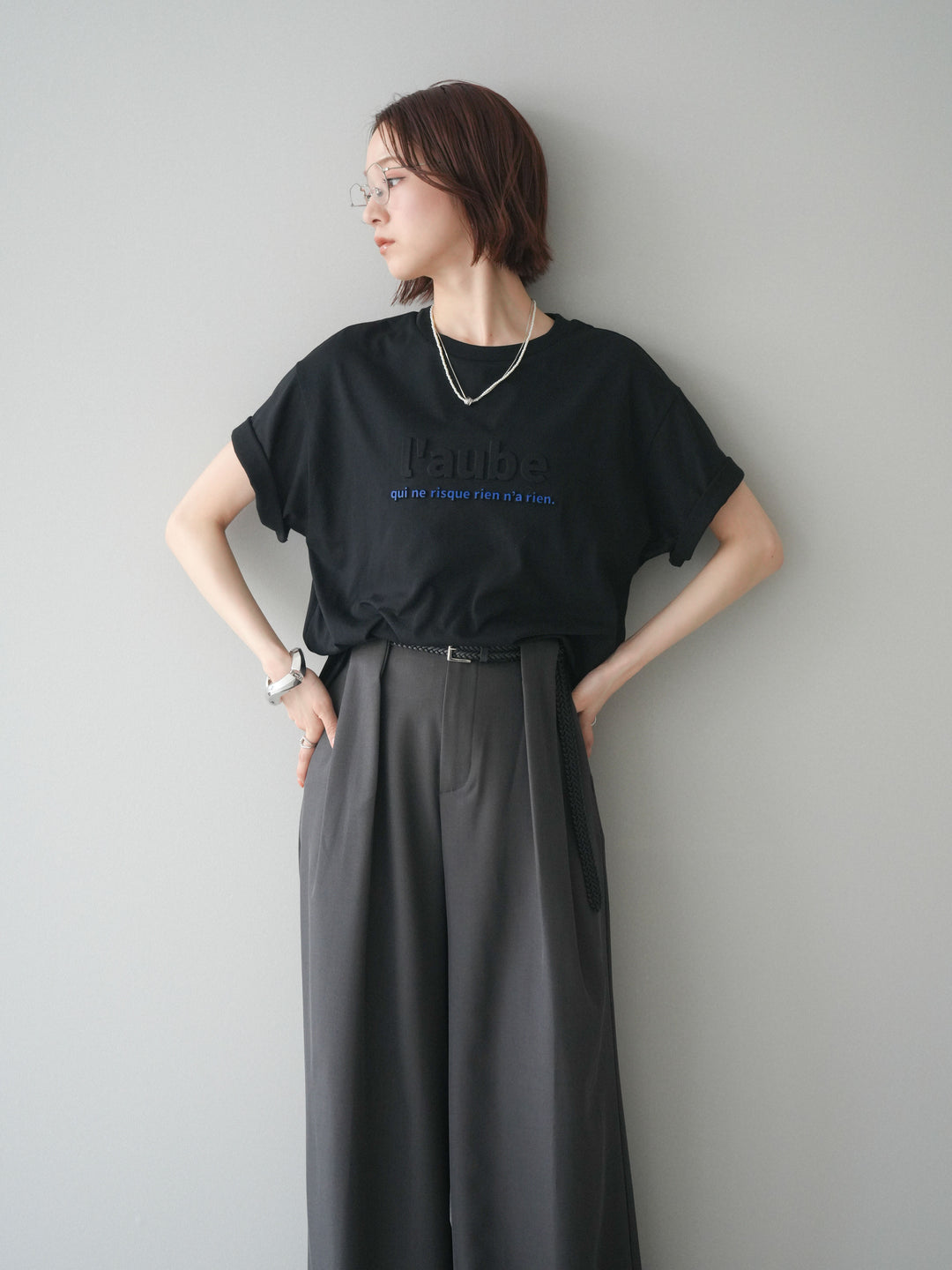 [予約]エンボスロゴTEE/black