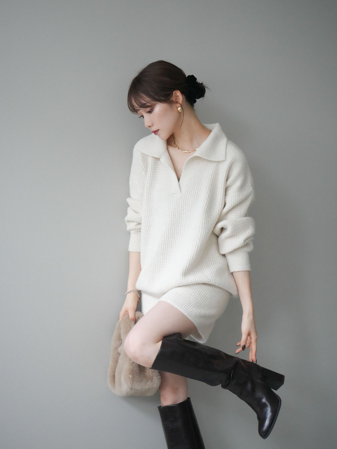 [SET]ポロニットプルオーバー＆ショートパンツSET UP