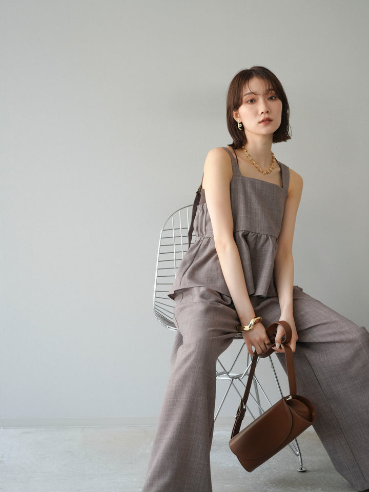 [予約]リネンライクビスチェ/モカ