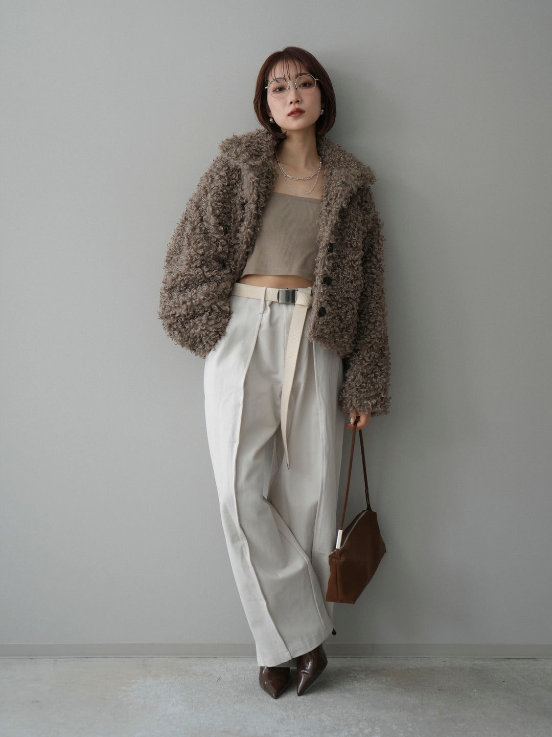 [SET]プードルファーミドルスタンドブルゾン+選べるアクセセット(2set)