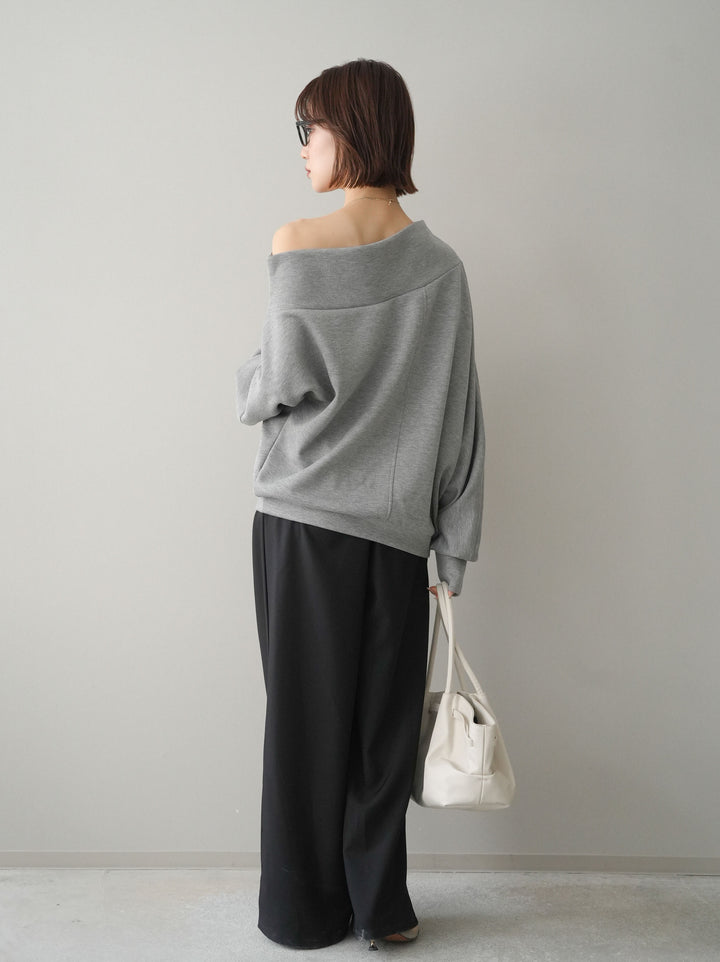 [予約]ベルト付キーホルダーモチーフワイドパンツ/black