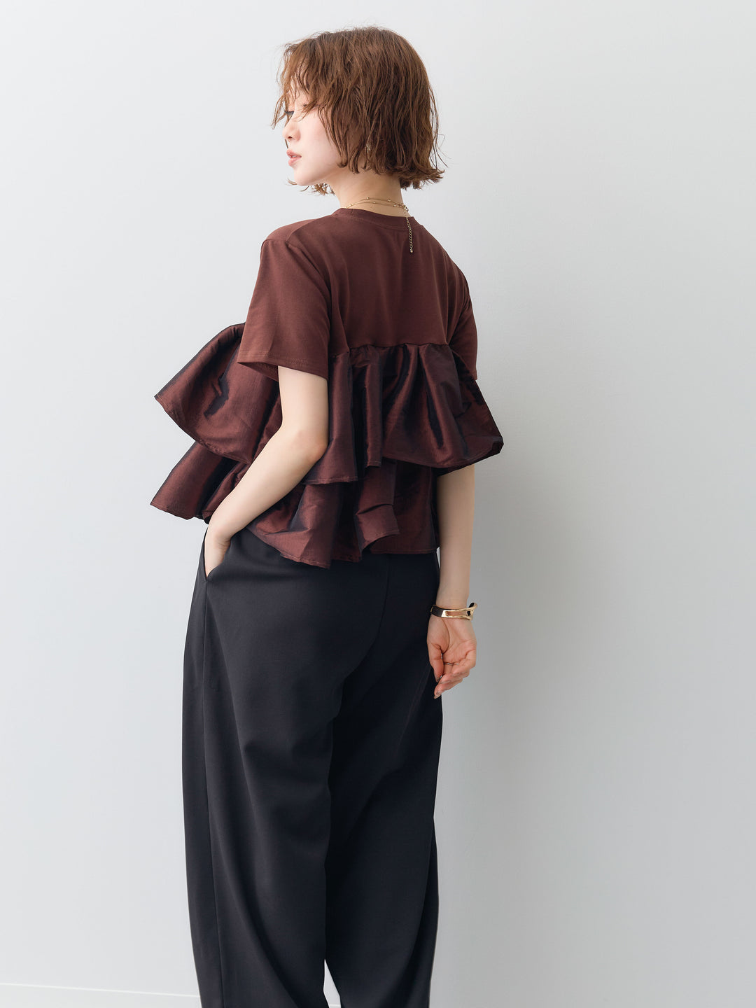 [SET]フリルティアードTEE+選べるアクセセット(2set)