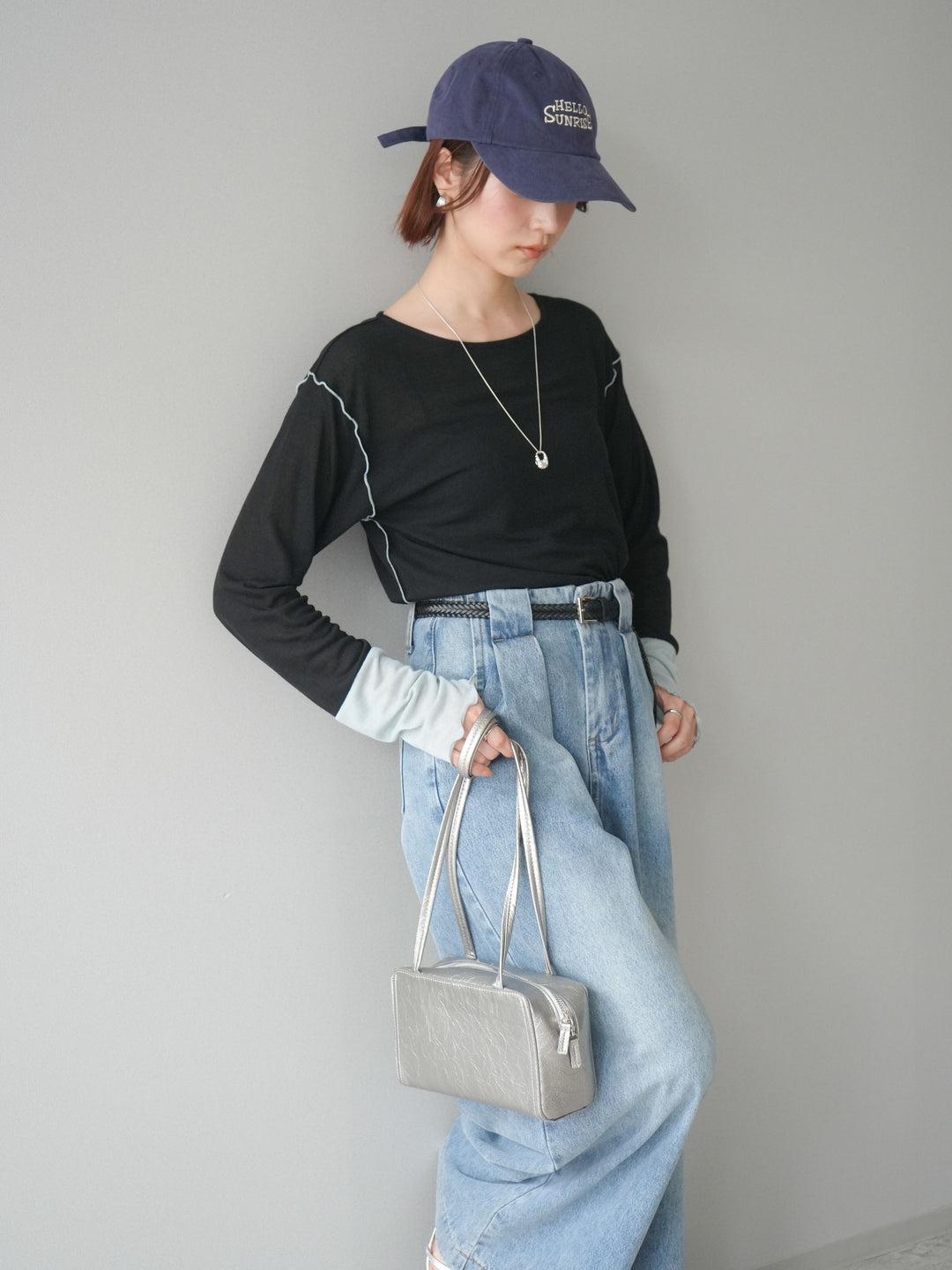 [SET]配色メロウトップス+配色メロウトップス(2set)