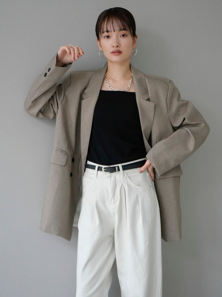 [Pre-order] Oversized double-breasted tailored jacket/beige