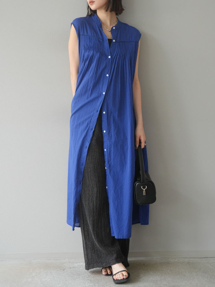 [予約]コットンラメメッシュイージーパンツ/グレー