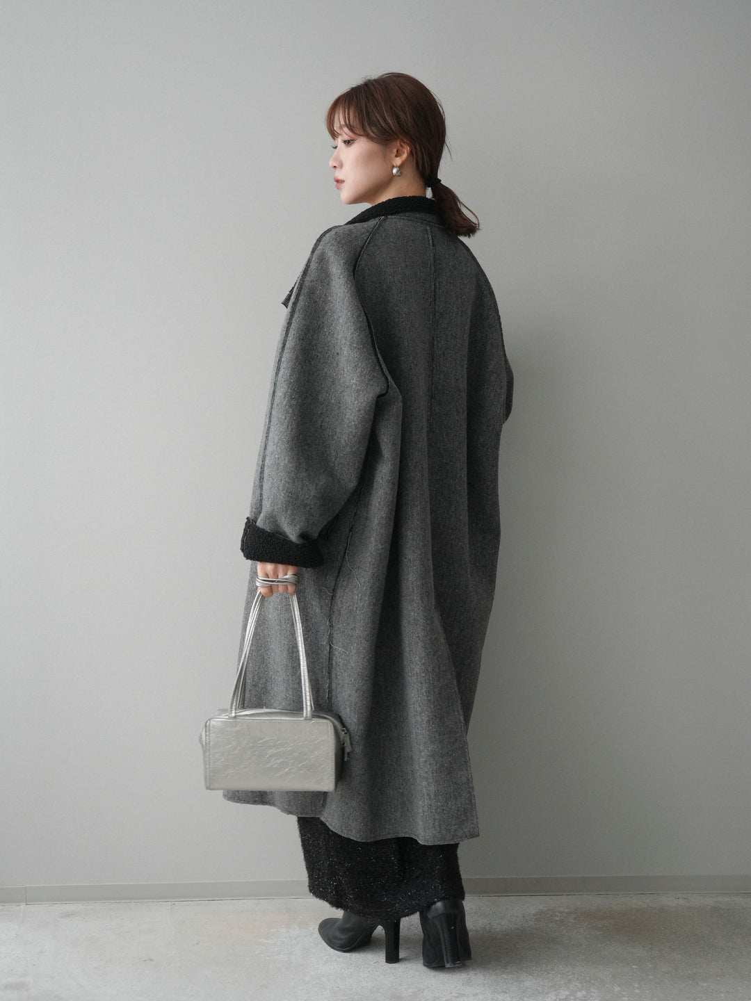 [SET]アウトシーム裏ボアコート+ラメシャギートップス(2set)