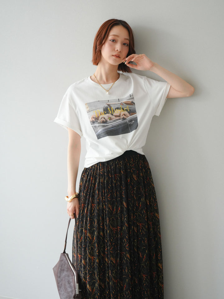 [予約]ドッグフォトTEE/white