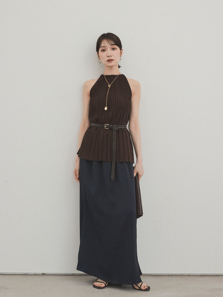 [予約]リラックスナロースカート/ネイビー