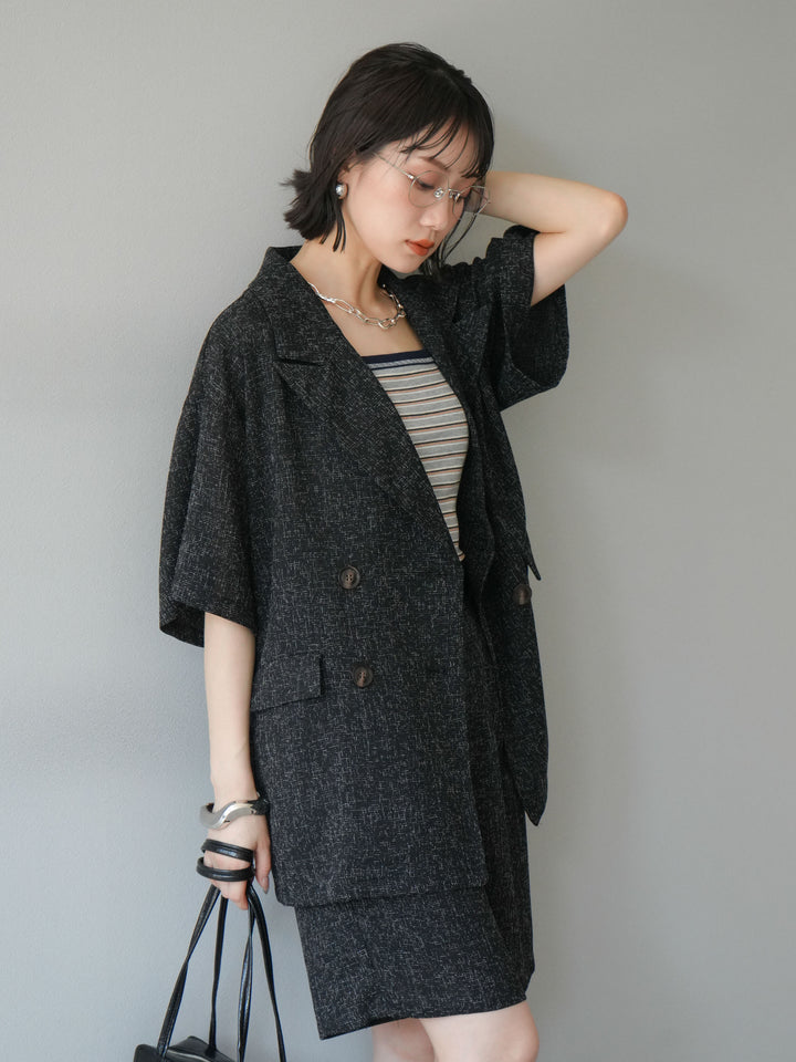 [SET]サマーツイードハーフジャケット+サマーツイードハーフパンツ(2set)