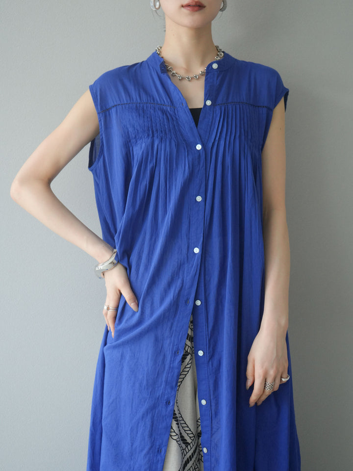 [予約]インド製コットンボイルワンピース/ロイヤルブルー