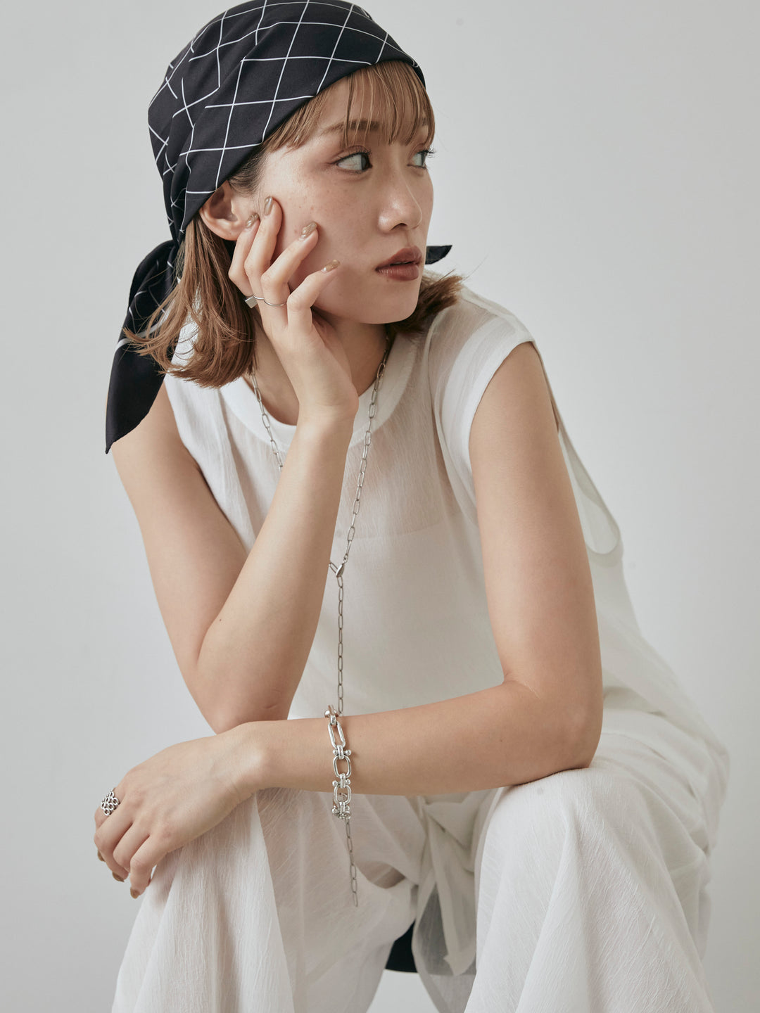 [予約]シアーワッシャーアシンメトリープルオーバー/ホワイト