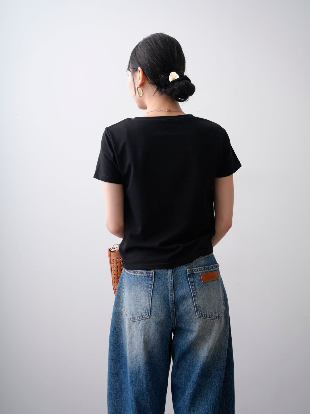 【套裝】刺繡Logo T卹 + 3D立體牛仔褲（兩件組）