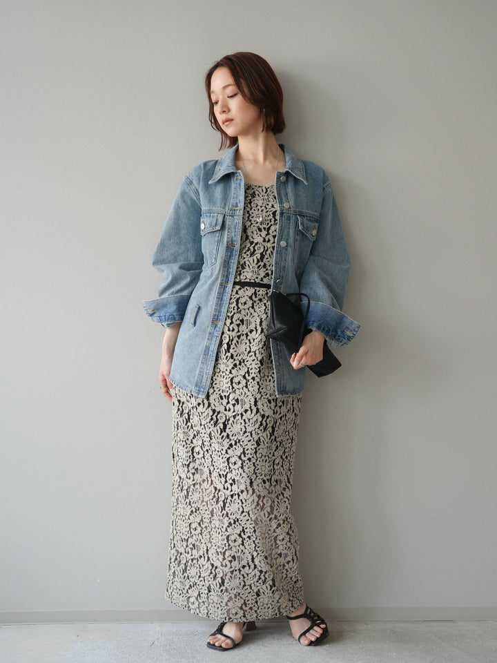 [SET]フルレースキャミ＆IラインスカートSET UP