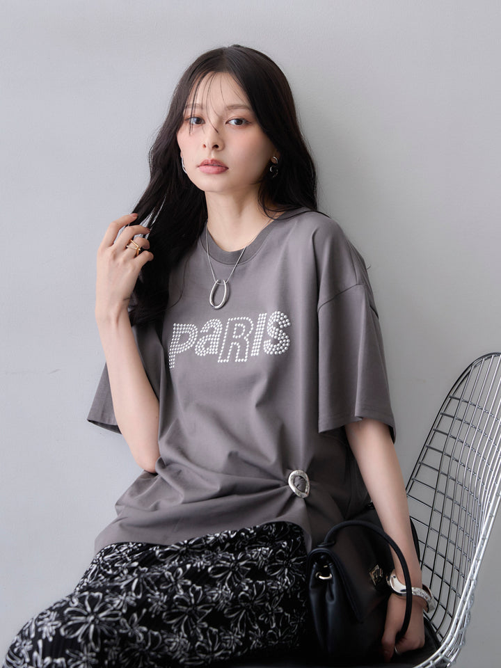 [予約]スタッズロゴTEE/gray