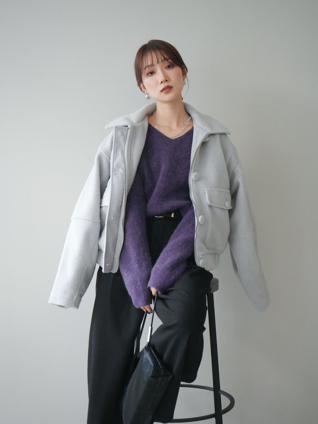 [SET]ウールライクフライトジャケット+選べるアクセセット(2set)