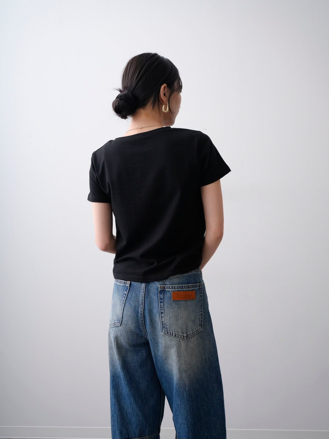 【套裝】刺繡Logo T卹 + 3D立體牛仔褲（兩件組）