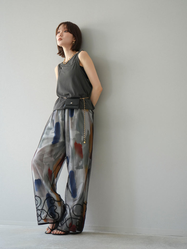 [預訂] Ice Touch 2WAY Design 吊帶背心/炭灰色