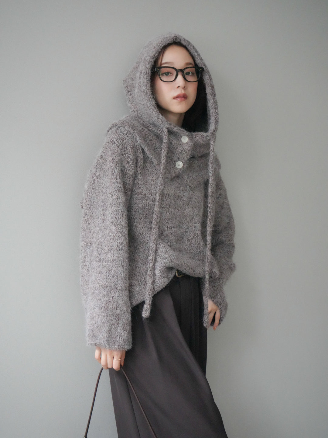 [SET]バラクラバSETニットプルオーバー+ベルトループデザインワイドパンツ(2set)