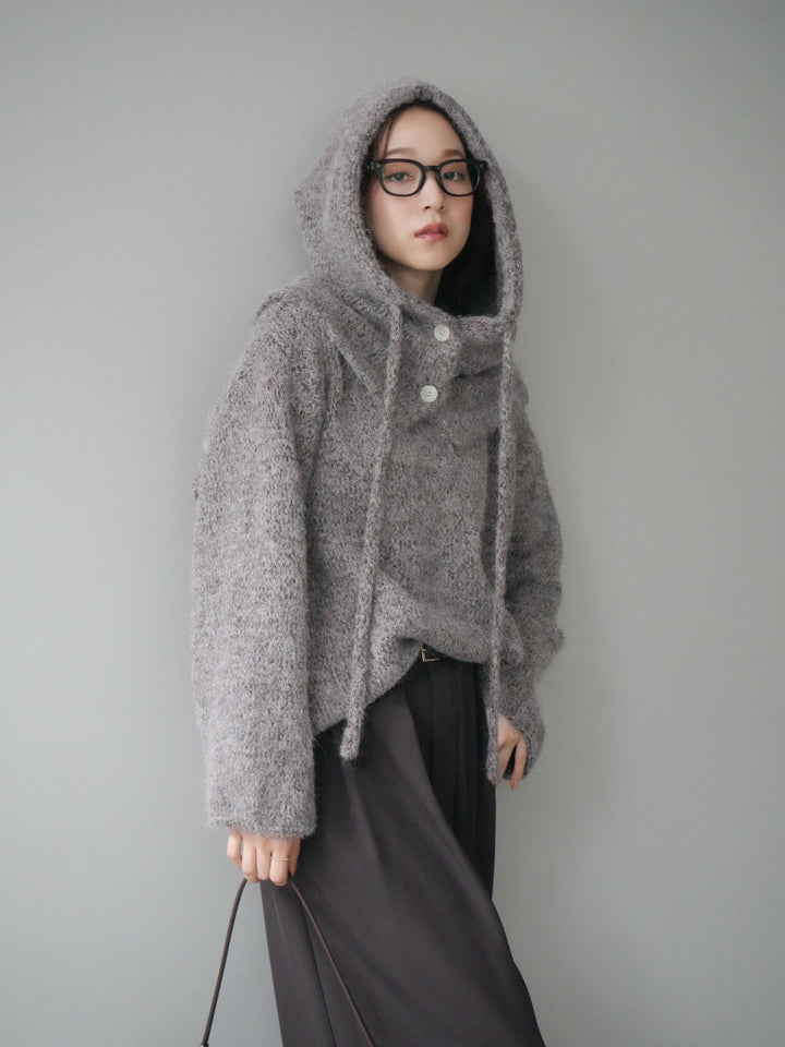 [SET]バラクラバSETニットプルオーバー+ベルトループデザインワイドパンツ(2set)