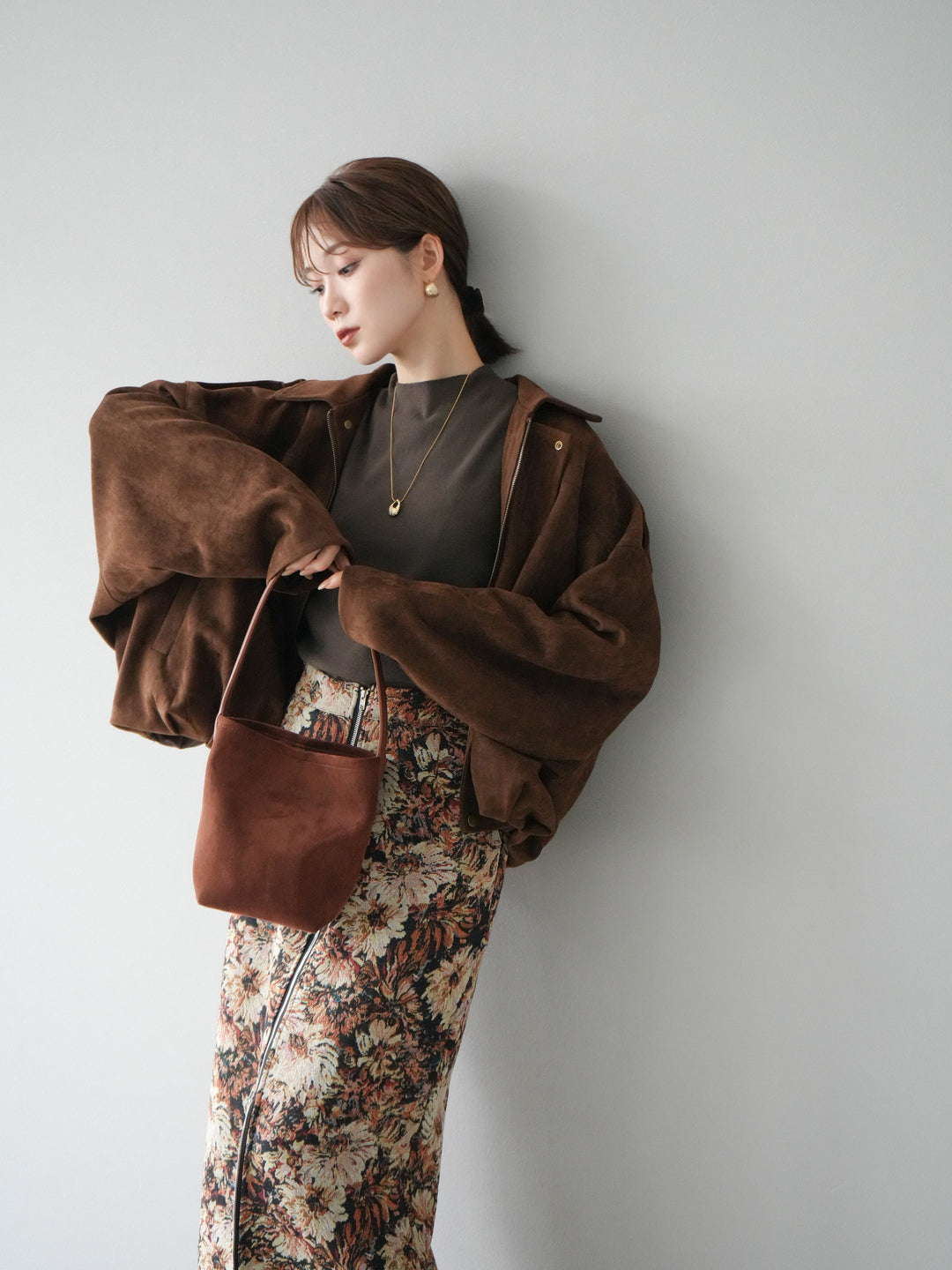 [預購] 麂皮外套/棕色