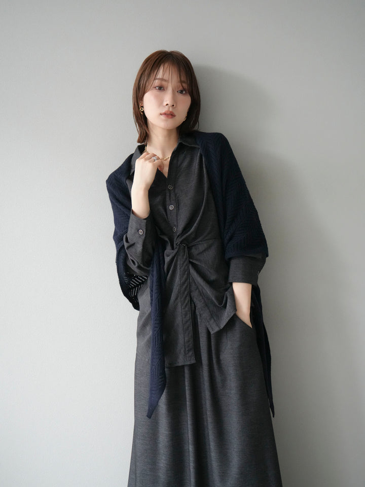 [SET]ツイストデザインシャツ＆スカートSET UP