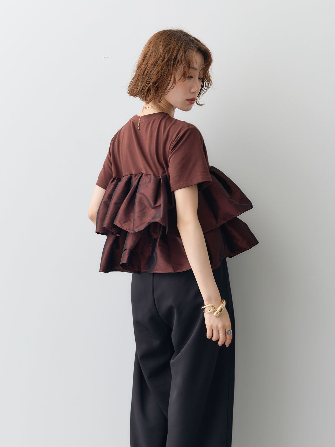 [SET]フリルティアードTEE+選べるアクセセット(2set)