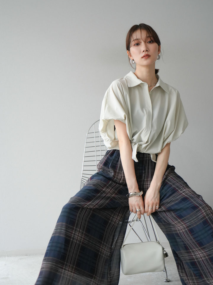 [予約]ICE TOUCHパフスリーブシャツ/オフグレー