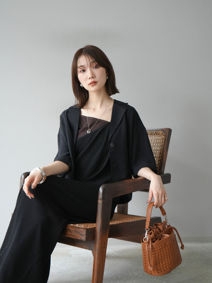 [予約]ハーフショートジャケット/ブラック