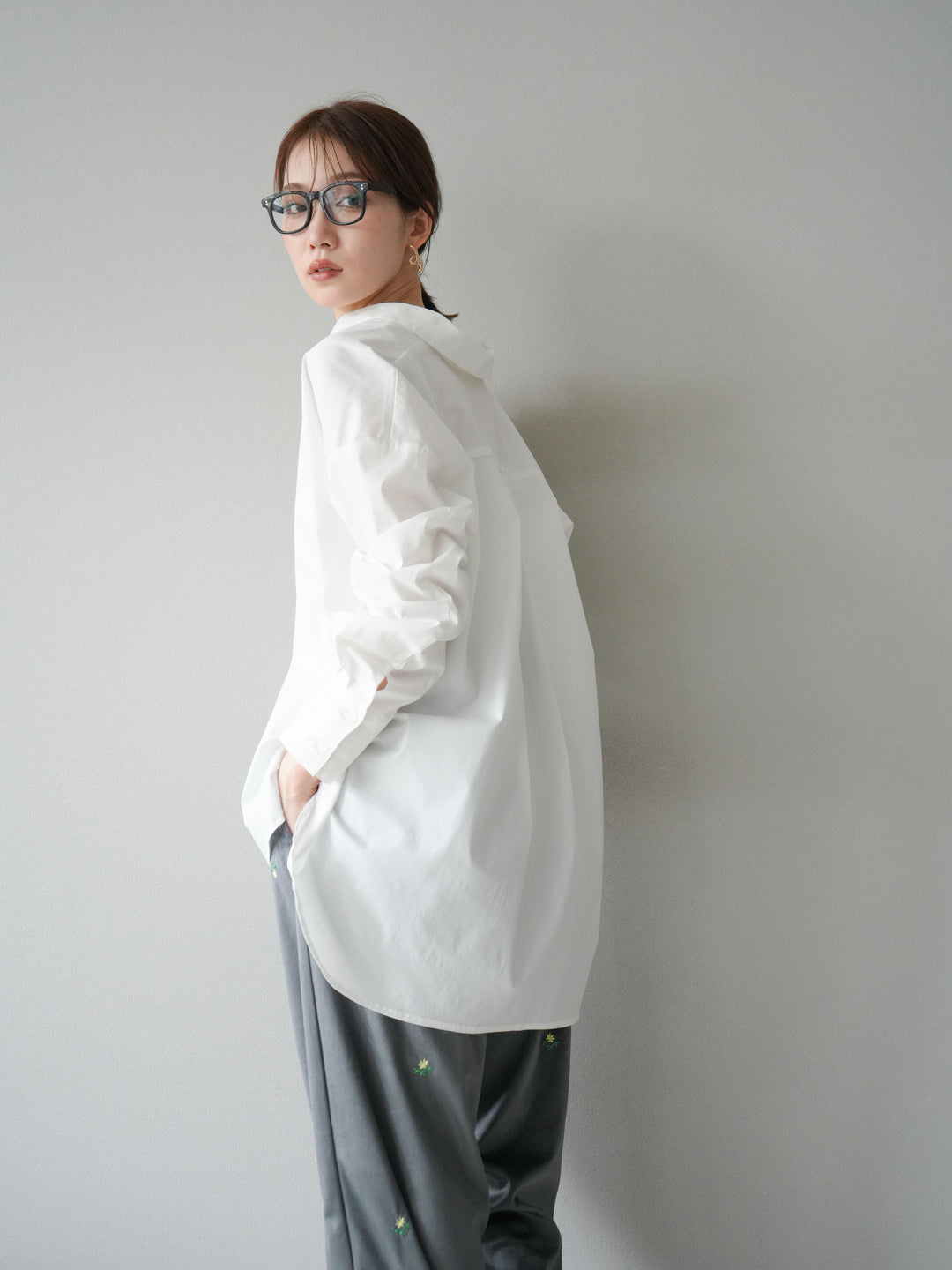 [予約]ブロードディープスキッパーブラウス/ホワイト