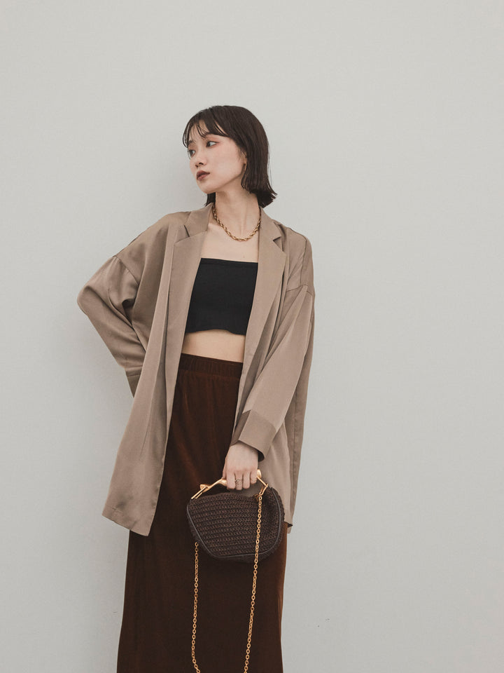 [SET]マットサテンジャケット+マットサテンジャケット(2set)