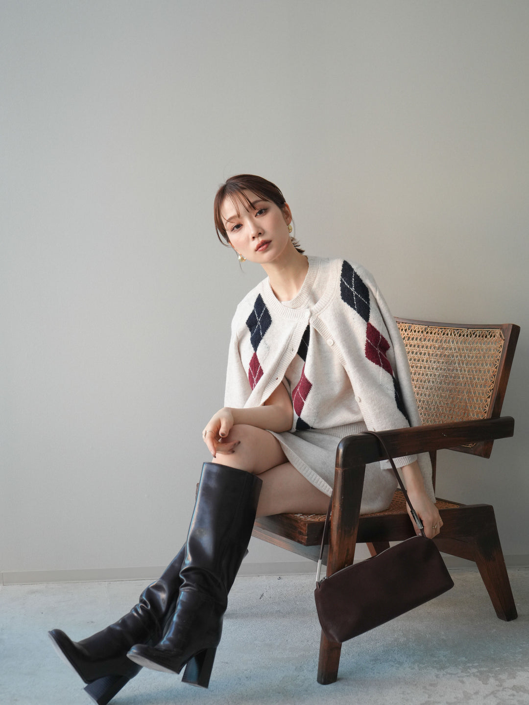 [SET]アーガイル柄3ピースSET UP(2set)