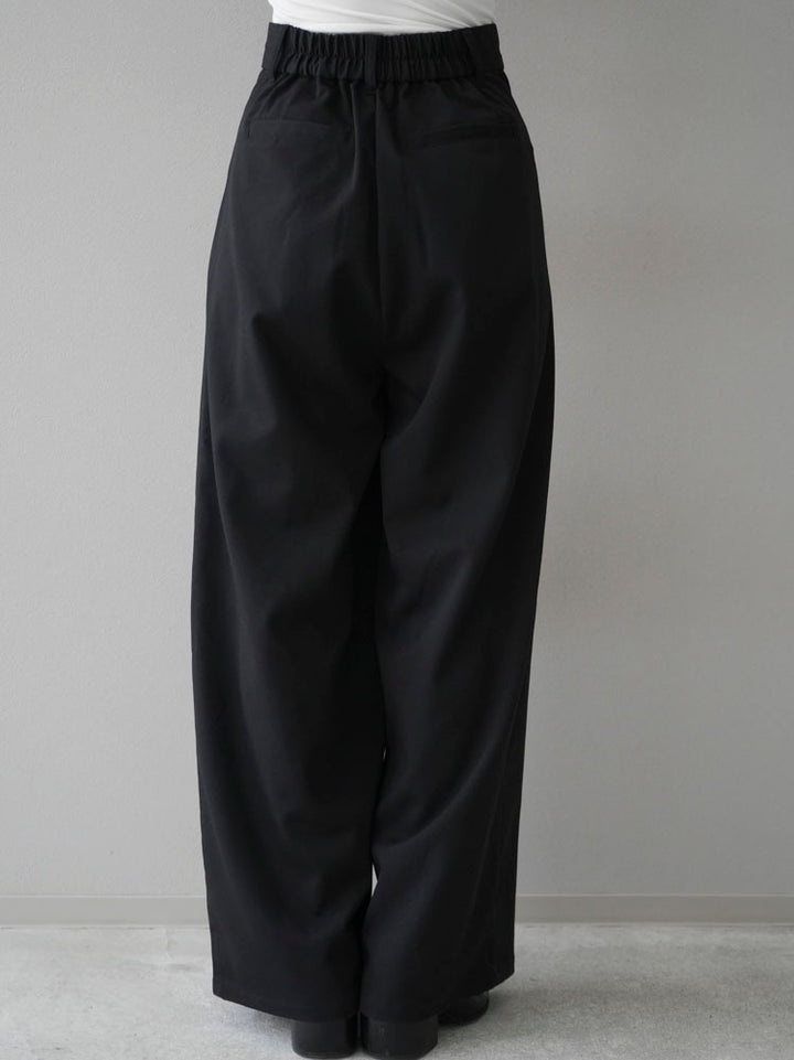 [Pre-order] Ester double tuck wide pants/black