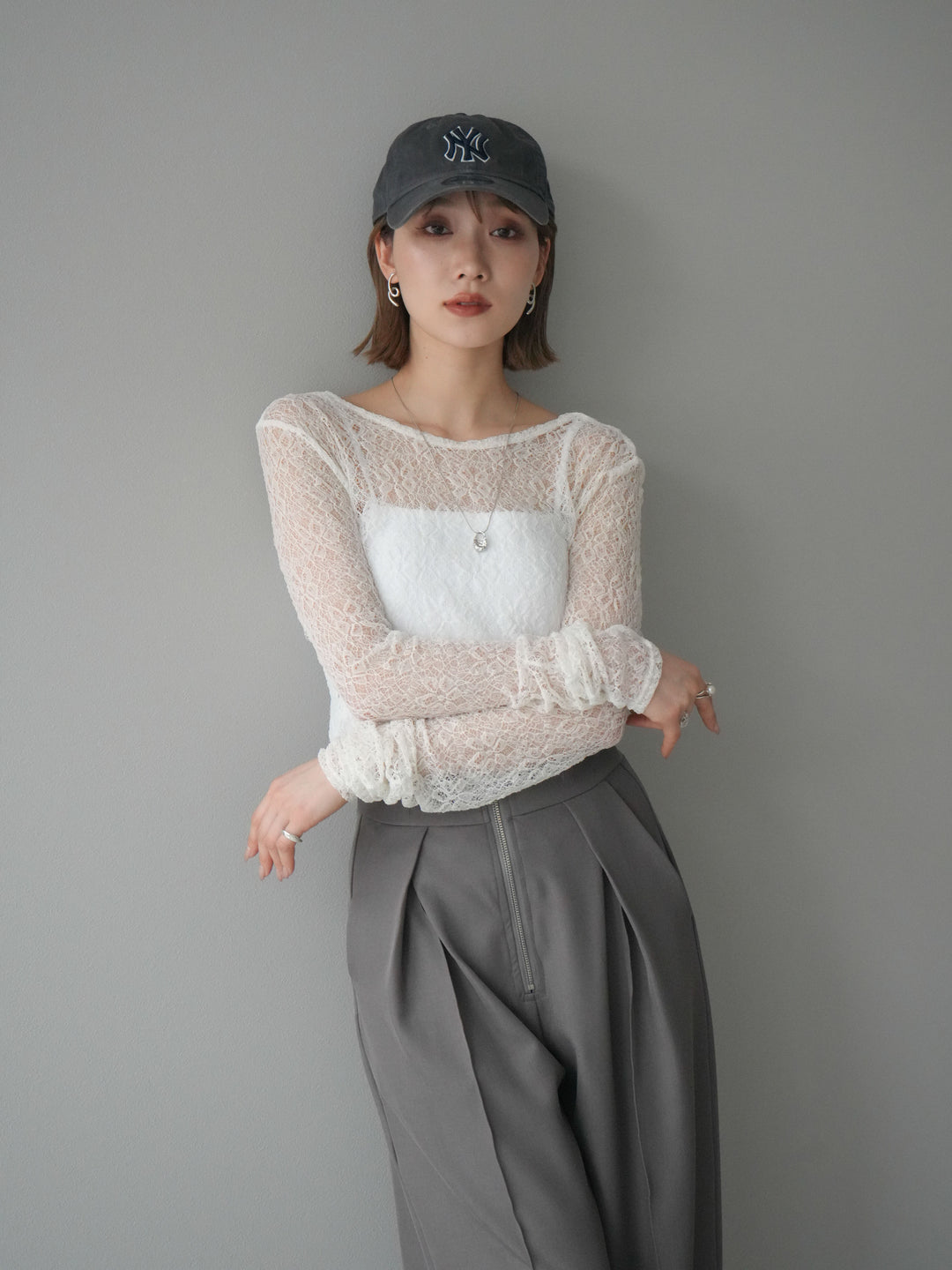 [予約]バックラウンドレーストップス/オフ