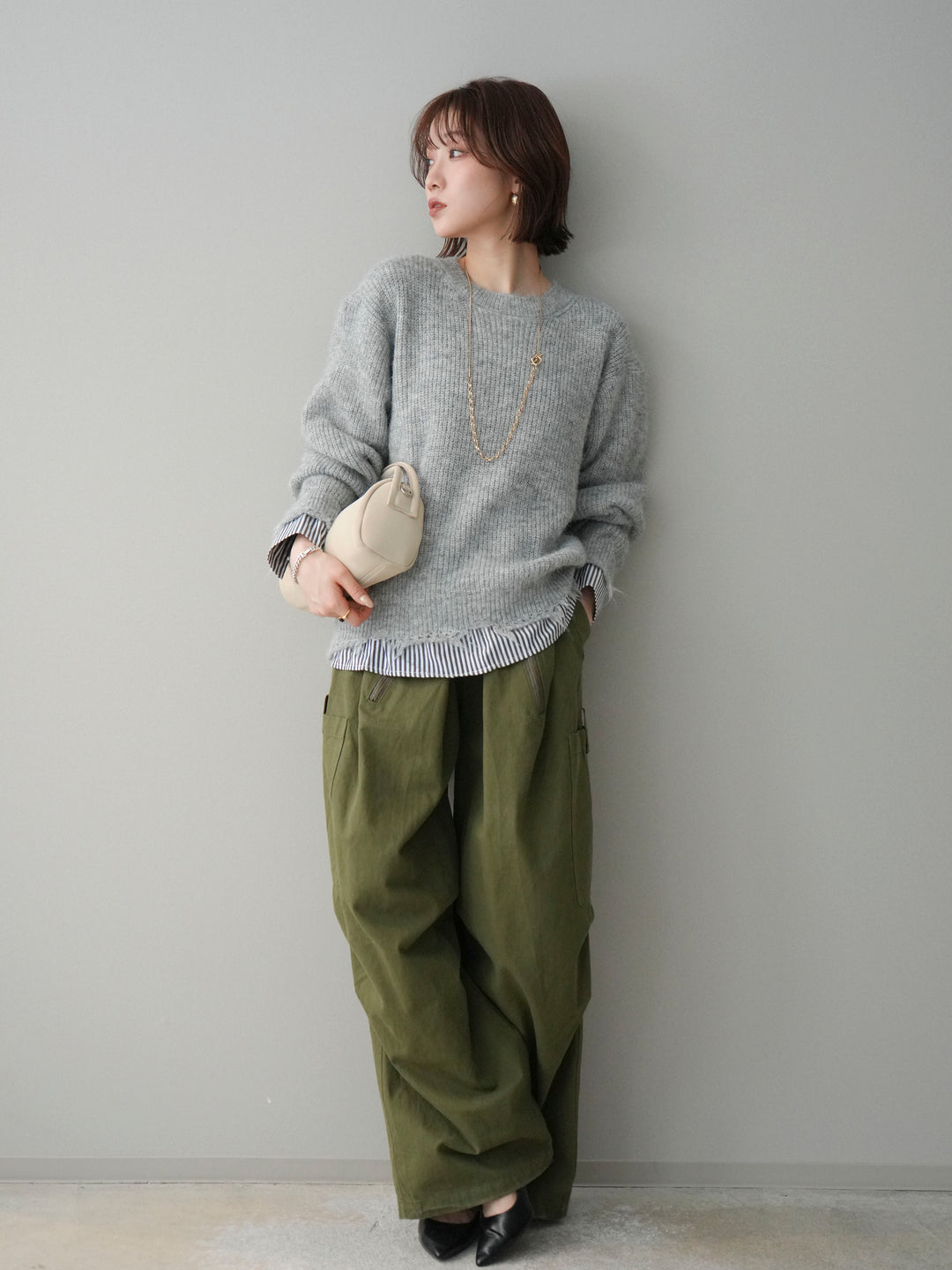 [予約]コットンタックループパンツ/khaki