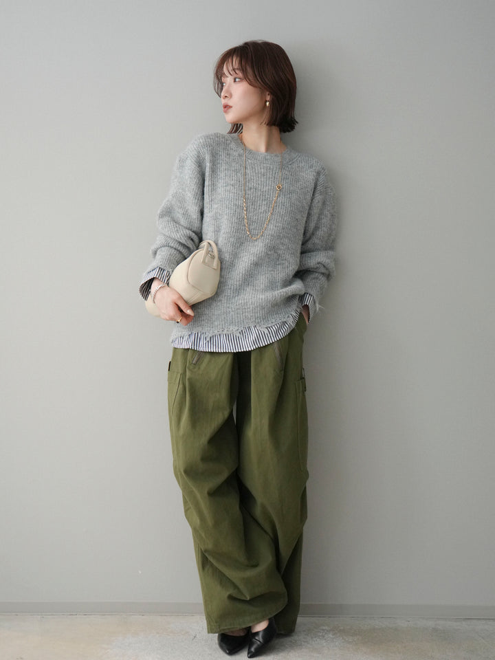 [予約]コットンタックループパンツ/khaki