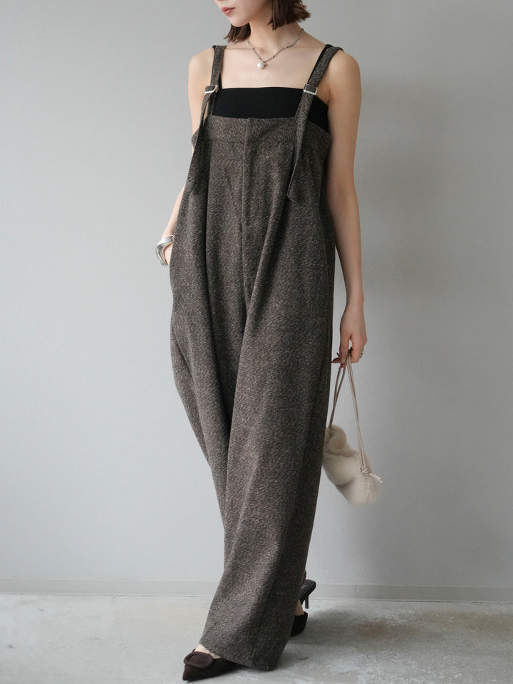 [予約]ツイードベアサロペット/ブラウン