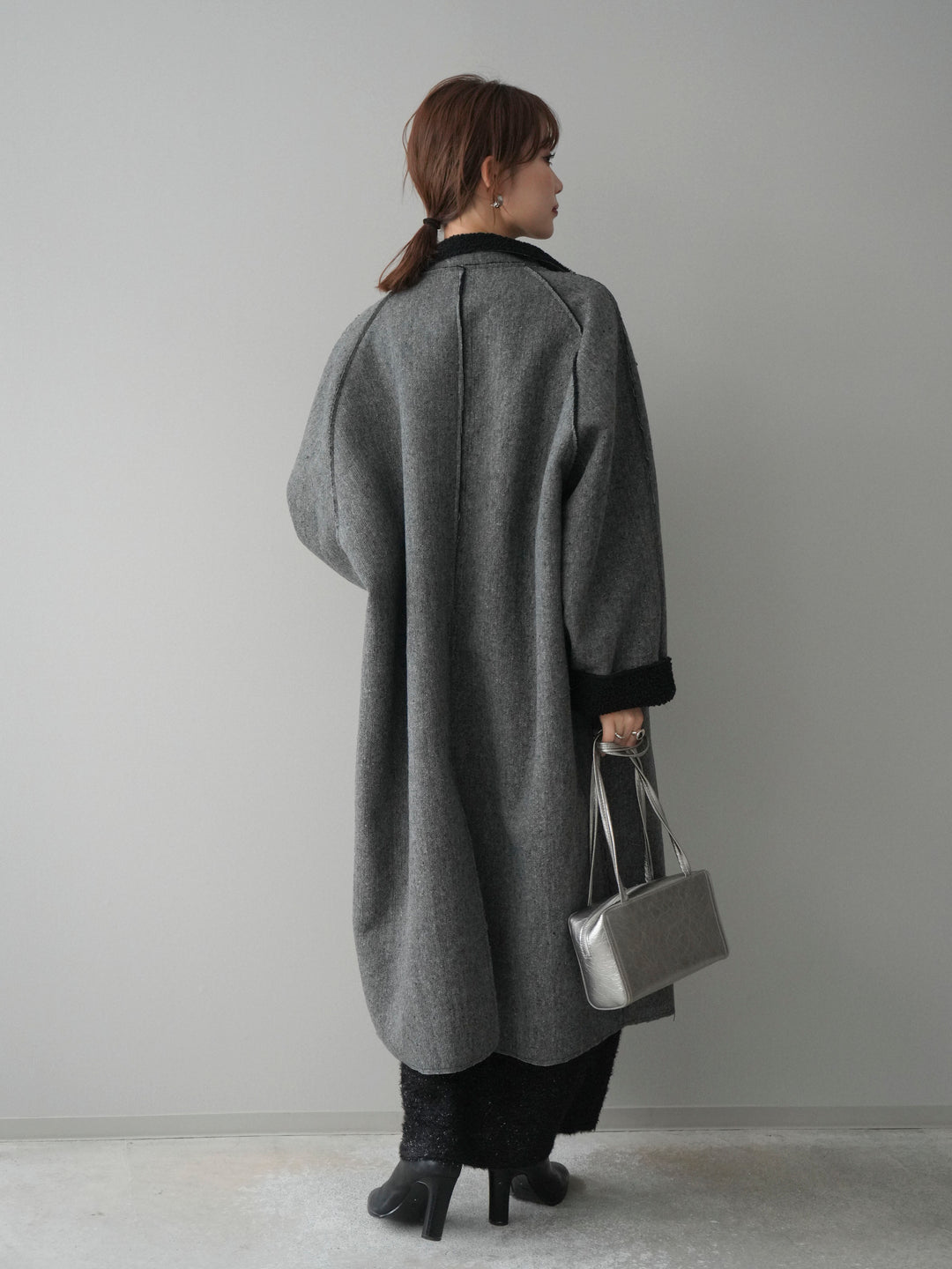 [SET]アウトシーム裏ボアコート+ラメシャギートップス(2set)