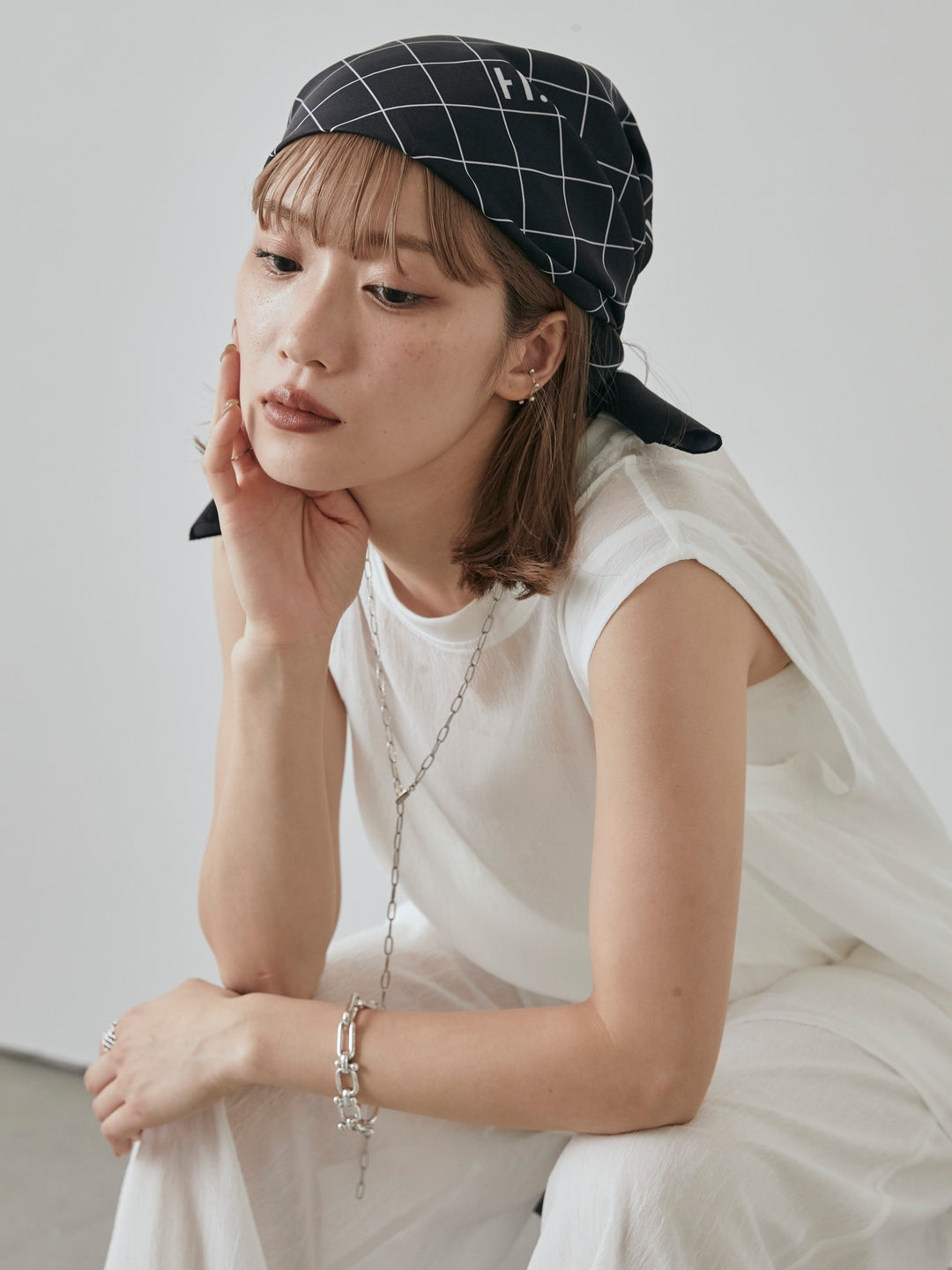 [予約]シアーワッシャーアシンメトリープルオーバー/ホワイト