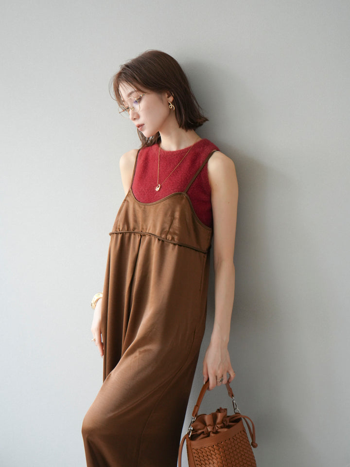 [予約]シャギーニットタンクトップ/レッド