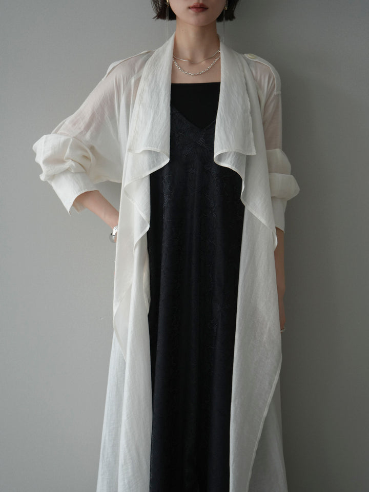 [予約]サテンレースレイヤードキャミワンピース/black