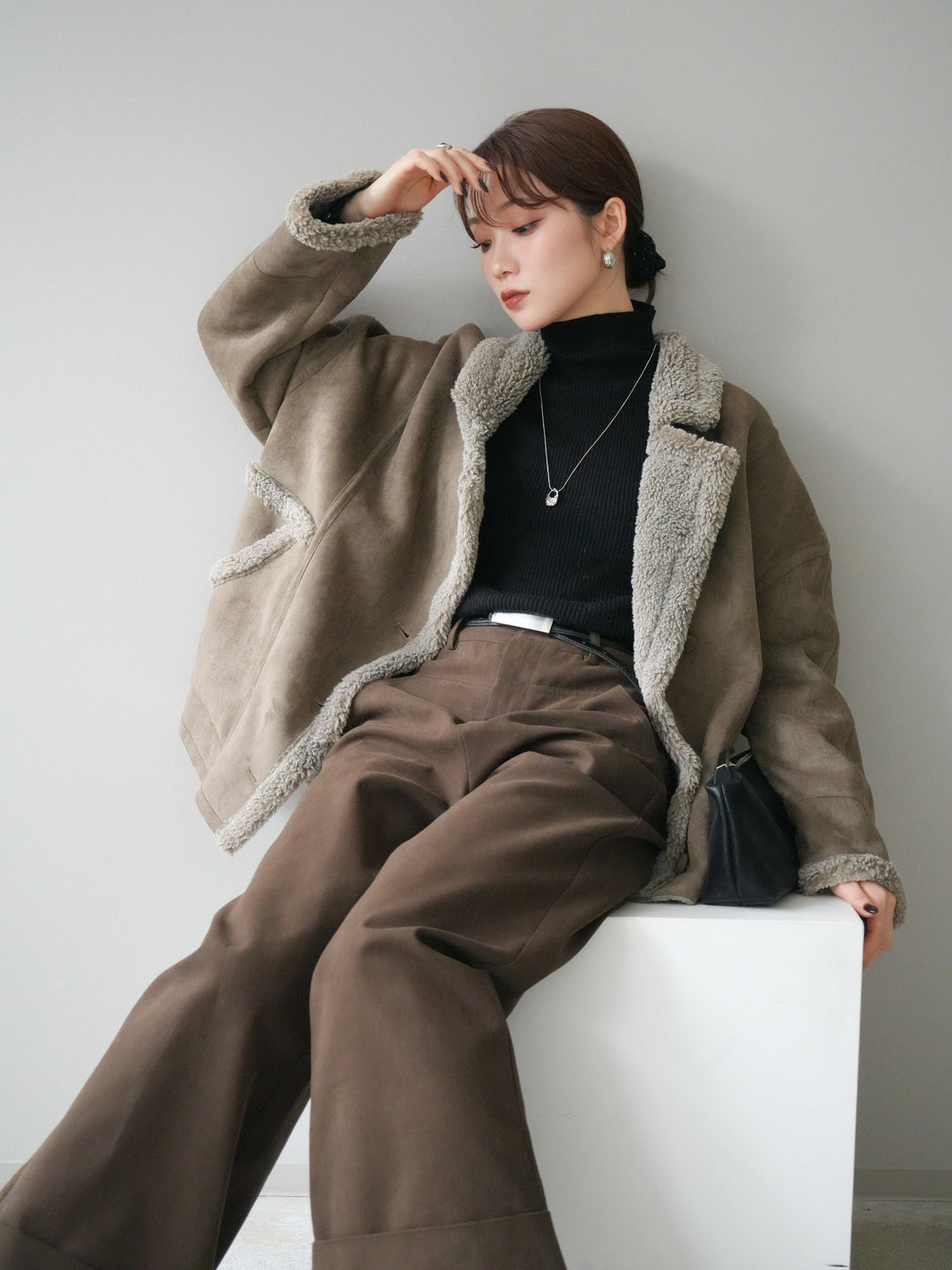 [予約]ムートンボアジャケット/khaki