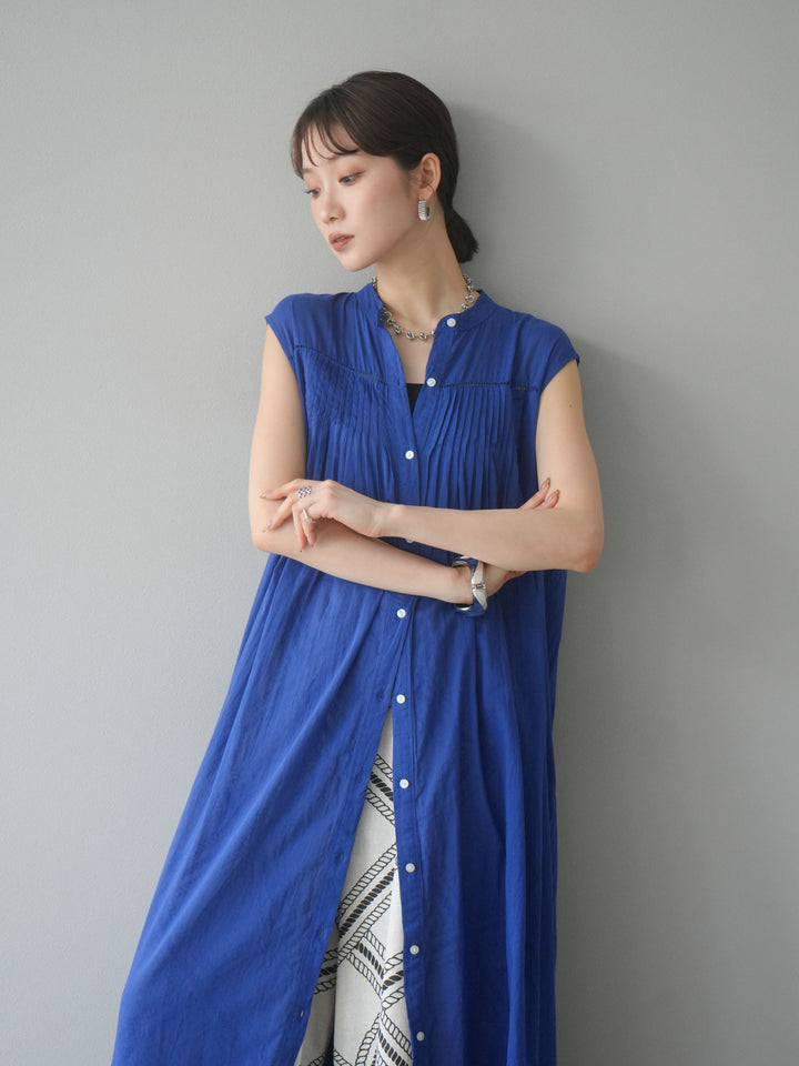 [予約]インド製コットンボイルワンピース/ロイヤルブルー