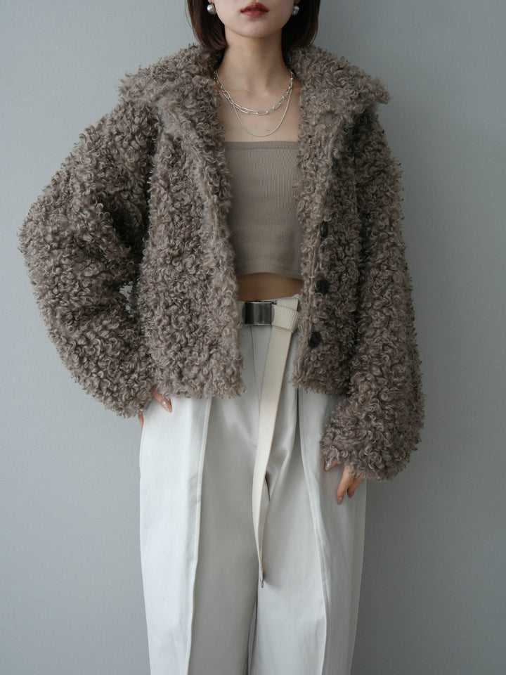 [SET]プードルファーミドルスタンドブルゾン+プードルファーミドルスタンドブルゾン(2set)