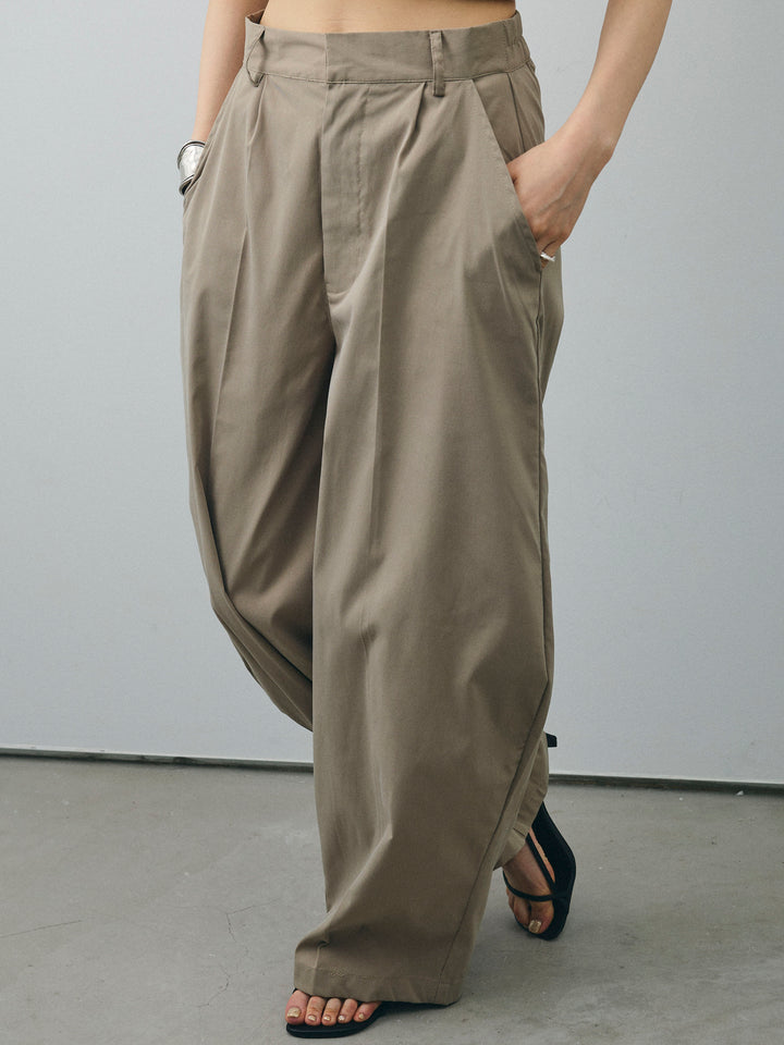 [予約]コクーンワイドチノパンツ/グレージュ
