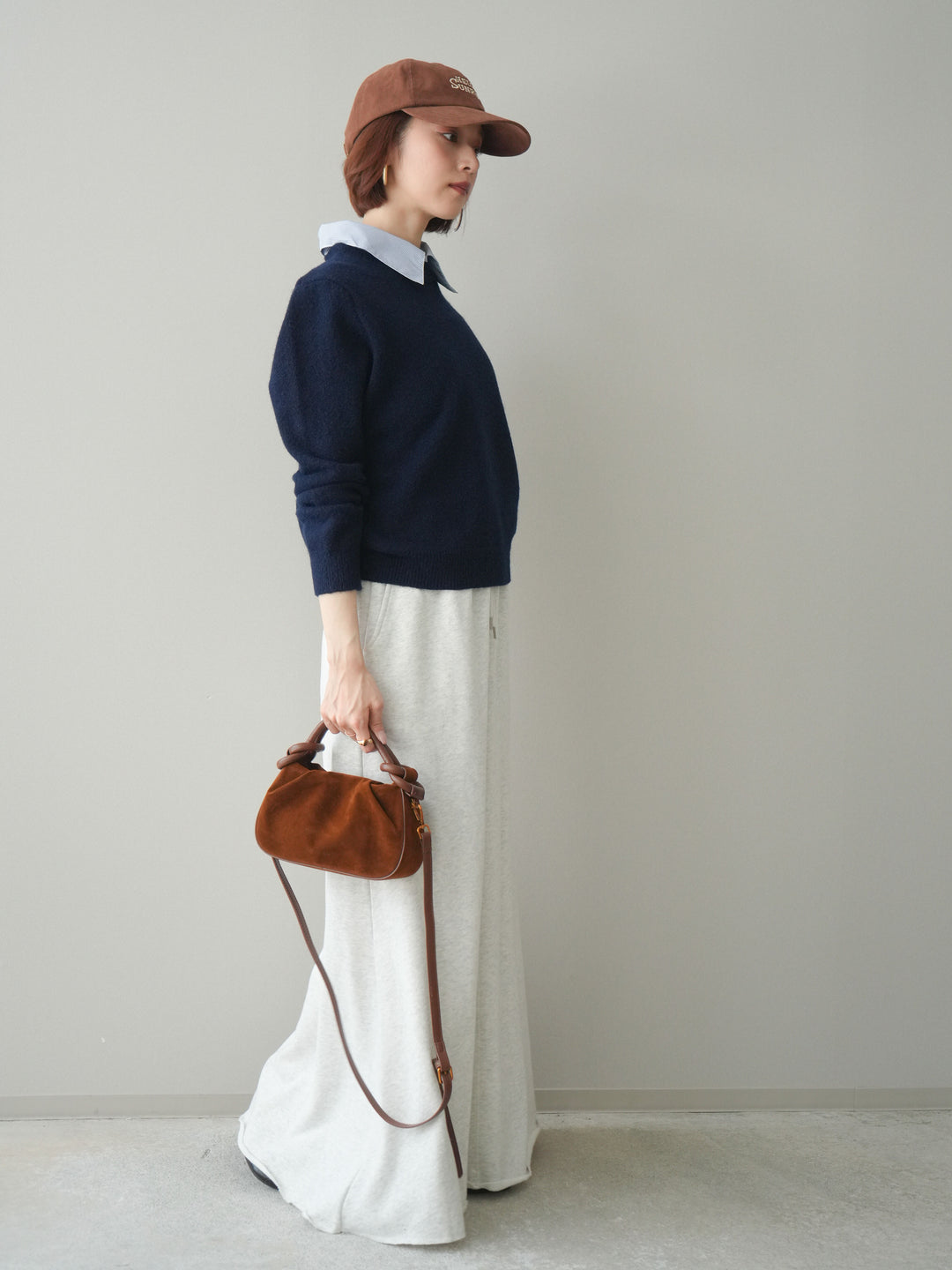 [予約]スウェットフレアロングスカート/oatmeal